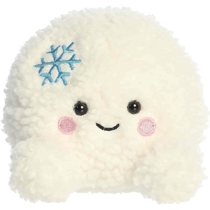 Aurora Festive Palm Pals Chuck Snowball Stuffed Animal – Fun Seasonal Plush for Kids and Adult Collectors – Perfect for Holiday Decorations or Gifts – White 4.5 Inches