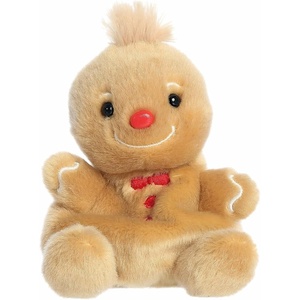Aurora® Festive Palm Pals™ Gino Gingerbread Man™ Stuffed Animal – Fun Collectible Plush for Kids and Adult Collectors – Perfect for Holiday Decorations or Gifts – Brown 5 Inches