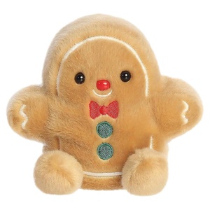 Aurora Festive Palm Pals Gio Gingerbread Man Stuffed Animal – Fun Seasonal Plush For Kids and Adult Collectors – Perfect For Holiday Decorations or Gifts – Brown 5 Inches