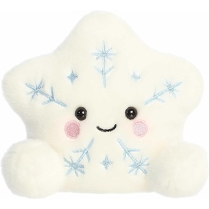 Aurora® Festive Palm Pals™ Glisten Snowflake™ Stuffed Animal – Fun Collectible Plush for Kids and Adult Collectors – Perfect for Holiday Decorations or Gifts – White 5 Inches