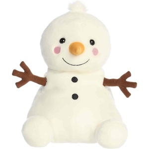 Aurora Festive Palm Pals Party Sized Twig Snowman Stuffed Animal – Fun Seasonal Plush in Bigger Sizes – Perfect for Holiday Decorations or Gifts – White 11 Inches
