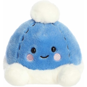 Aurora® Festive Palm Pals™ Vail Beanie™ Stuffed Animal – Fun Collectible Plush for Kids and Adult Collectors – Perfect for Holiday Decorations or Gifts – Blue 5 Inches