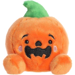 Aurora Spooky Palm Pals Jackson O’ Lantern Stuffed Animal – Fun Seasonal Plush for Kids and Adult Collectors – Perfect for Halloween Decorations and Gifts – Orange 4 Inches