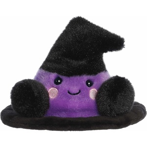 Aurora® Spooky Palm Pals™ Rowena Witch Hat™ Stuffed Animal – Fun Collectible Plush for Kids and Adult Collectors – Perfect for Halloween Decorations and Gifts – Black 4 Inches