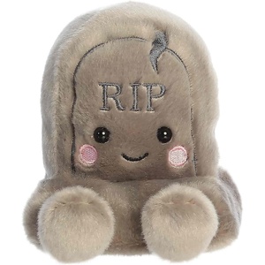Aurora Spooky Palm Pals Thom Tombstone Stuffed Animal – Fun Seasonal Plush for Kids and Adult Collectors – Perfect for Halloween Decorations and Gifts – Gray 4 Inches