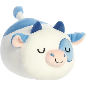 Aurora® Squishy Mooples™ Blythe Blueberry Milk™ Stuffed Animal – Soft and Cuddly Toy for Imaginative Play – Perfect for Birthdays, Adults and Kids All Ages – Blue 7 Inches