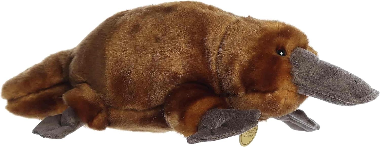 image:imageAurora Realistic Miyoni Platypus Stuffed Animal  Lifelike Details Make a Cherished Companion  Perfect for Decorating Bedrooms or Classrooms  Brown 14 Inches