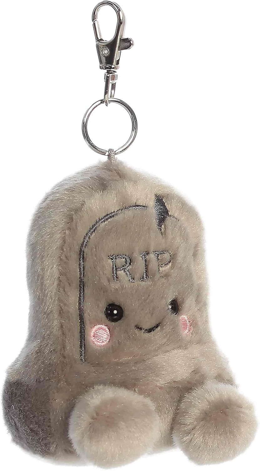 image:imageAurora Spooky Palm Pals Thom Tombstone ClipOn Fun Seasonal Plush for Kids and Adult Collectors Perfect for Halloween Decorations and Gifts Gray 35 Inches