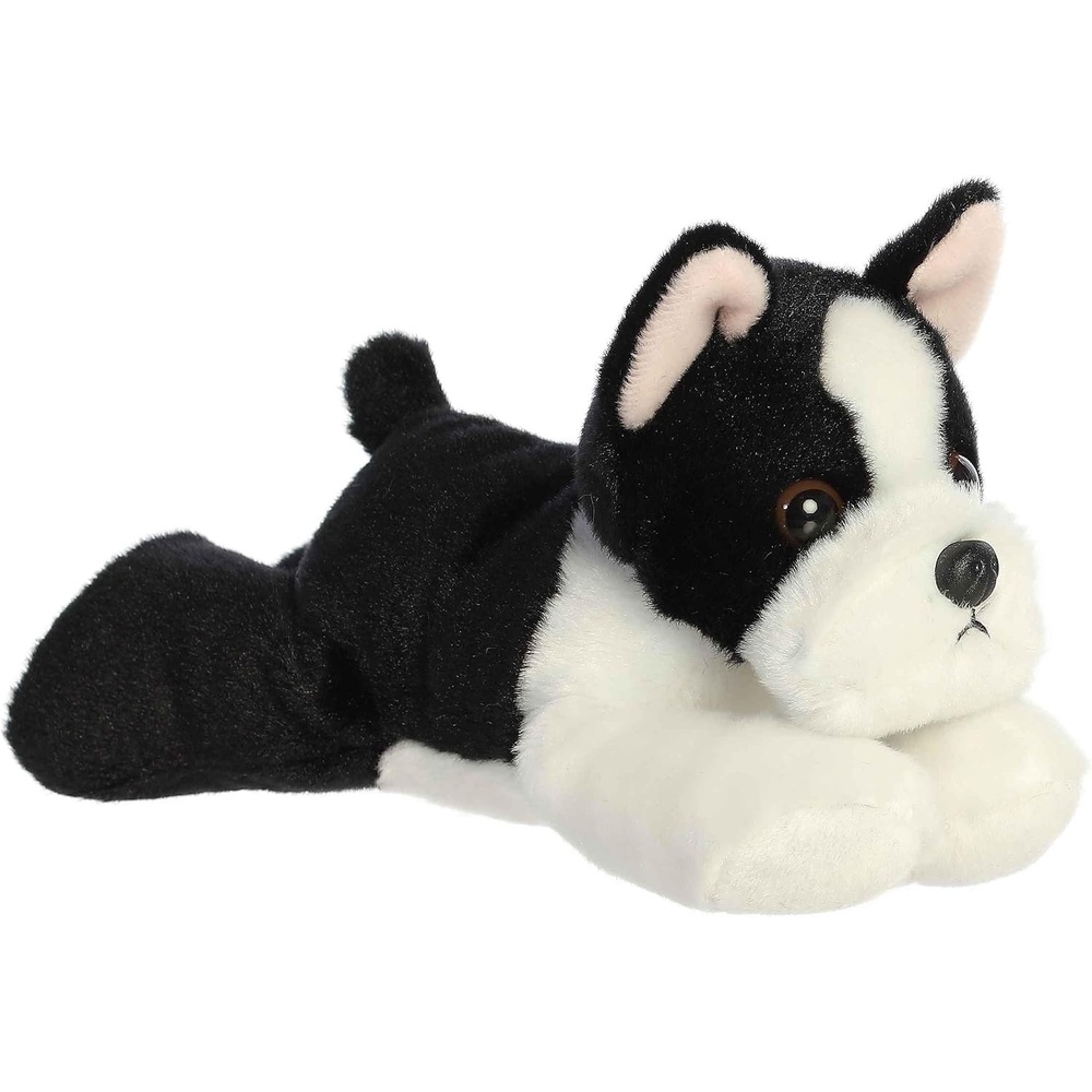 image:imageAurora Adorable Mini Flopsie Eva Boston Terrier Stuffed Animal  Mini Companions Ready for Playful Adventures  for Kids All Ages Toddlers Adults and Families  Black 8 Inches