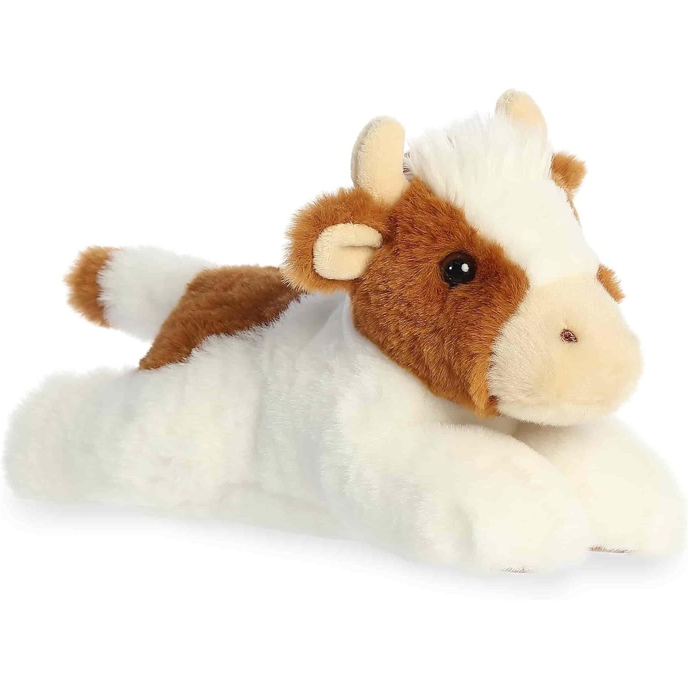 image:imageAurora Adorable Mini Flopsie Grazy Guernsey Cow Stuffed Animal  Mini Companions Ready for Playful Adventures  For Kids All Ages Toddlers Adults and Families  Brown 85 Inches
