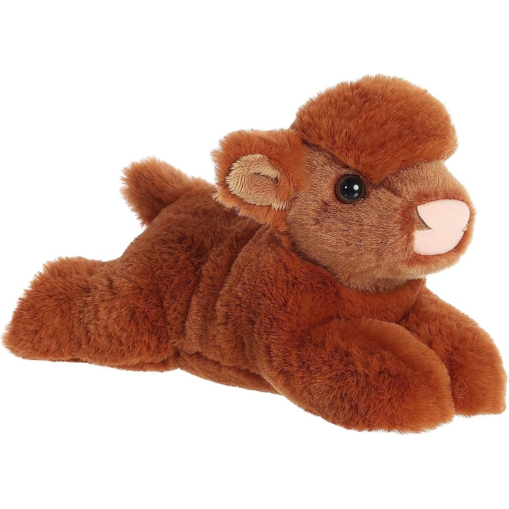 image:imageAurora Adorable Mini Flopsie Highland Cow Calf Stuffed Animal  Playful Ease  Timeless Companions  Brown 8 Inches
