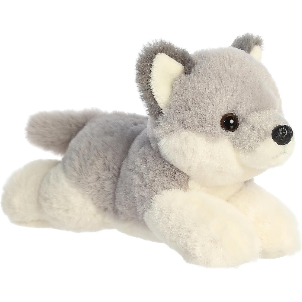 image:imageAurora Adorable Mini Flopsie Wolf Pup Stuffed Animal  Mini Companions Ready for Playful Adventures  for Kids All Ages Toddlers Adults and Families  Gray 8 Inches