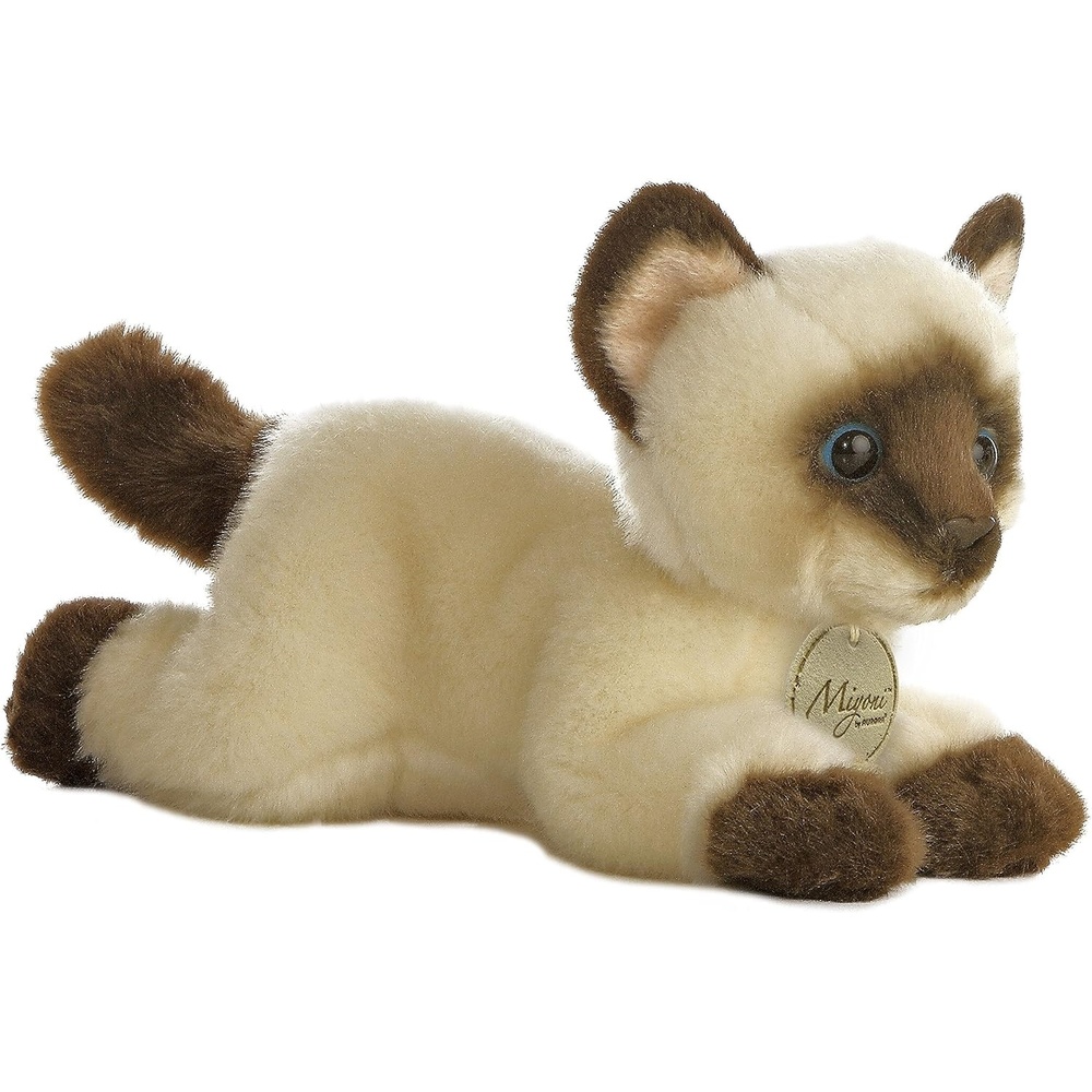image:imageAurora Adorable Miyoni Siamese Cat Stuffed Animal  Lifelike Detail  Cherished Companionship  Brown 8 Inches