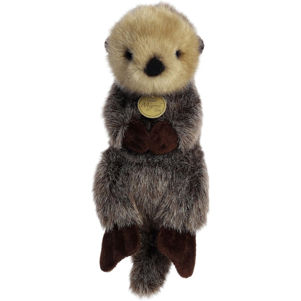 image:imageAurora Adorable Miyoni Tots Baby Sea Otter Stuffed Animal  Lifelike Details Make a Cherished Companion  Perfect for Decorating Bedrooms or Classrooms  Brown 11 Inches