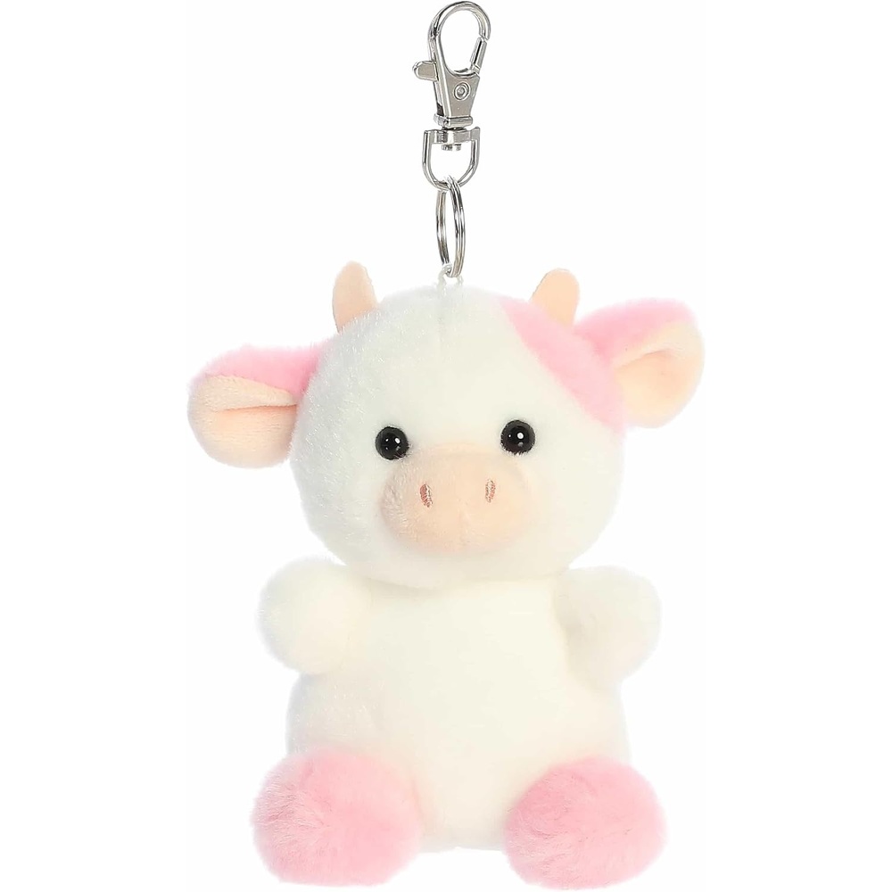 image:imageAurora Adorable Palm Pals Belle Strawberry Cow ClipOn Fun Collectible Plush for Kids and Adult Collectors  Perfect for Backpacks and Birthday Gifts  White 4 Inches