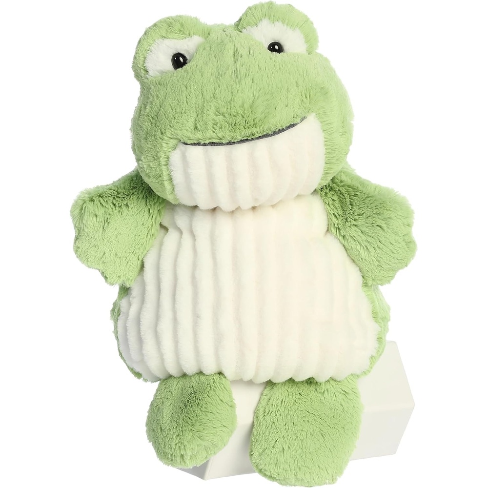 image:imageAurora Cuddly Huggle Pals Fuzzy Frog Stuffed Animal  Weighted Comfort  Endless Snuggles  Green 125 Inches