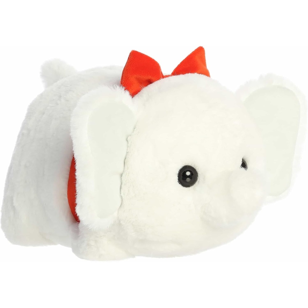 image:imageAurora Festive Spudsters Winnie White Elephant Stuffed Animal  Round Shape Makes for Comforting Cuddles  Perfect for Holiday Decorations or Gifts  11 Inches