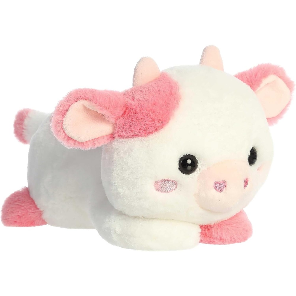 image:imageAurora Playful Too Cute Katelyn Cow Stuffed Animal  Adorable Characters for Imaginative Play  Perfect for Birthdays Adults and Kids All Ages  Pink 11 Inches