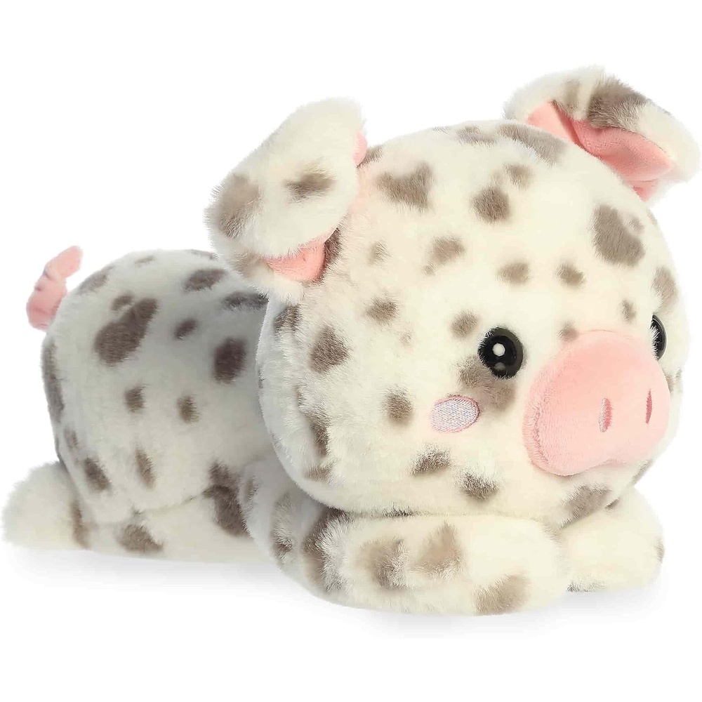image:imageAurora Playful Too Cute Spence Spotted Pig Stuffed Animal  Adorable Characters For Imaginative Play  Perfect for Birthdays Adults and Kids All Ages  Gray 10 Inches