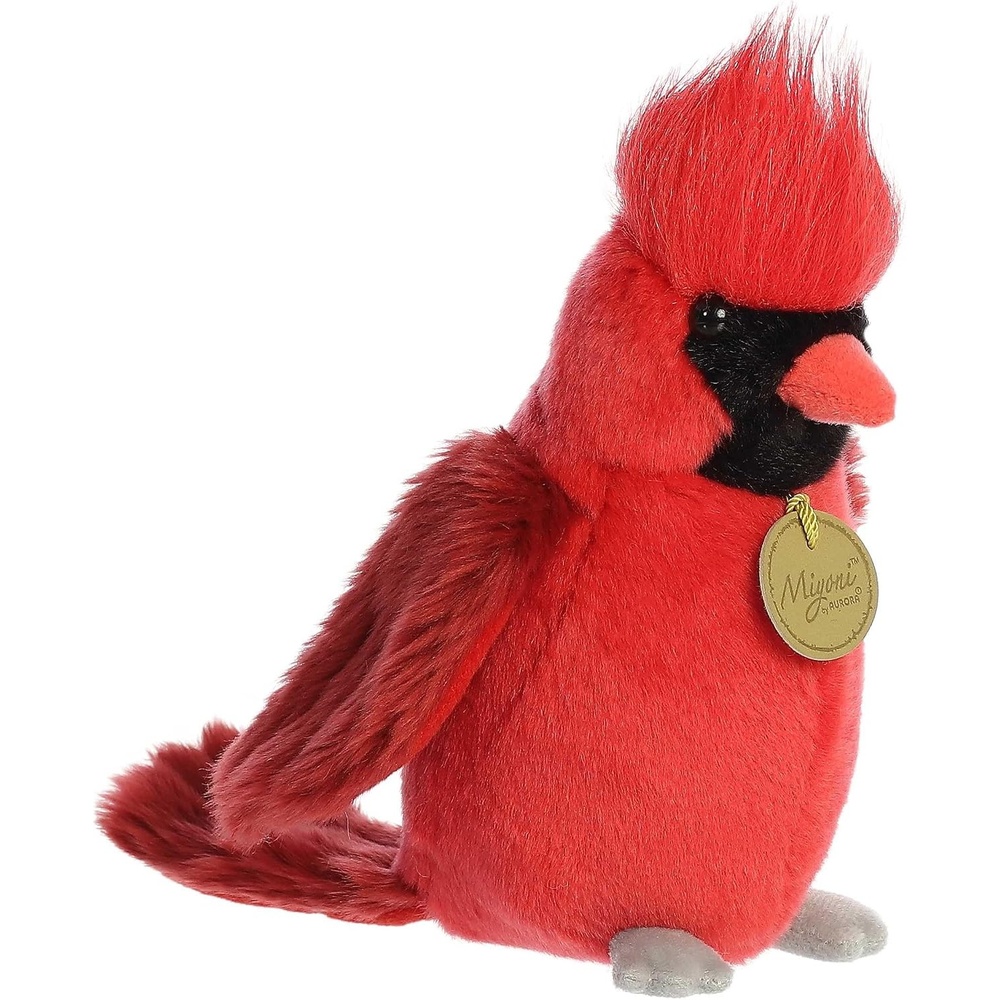 image:imageAurora Realistic Miyoni Cardinal Stuffed Animal  Lifelike Details Make a Cherished Companion  Perfect for Decorating Bedrooms or Classrooms  Red 8 Inches