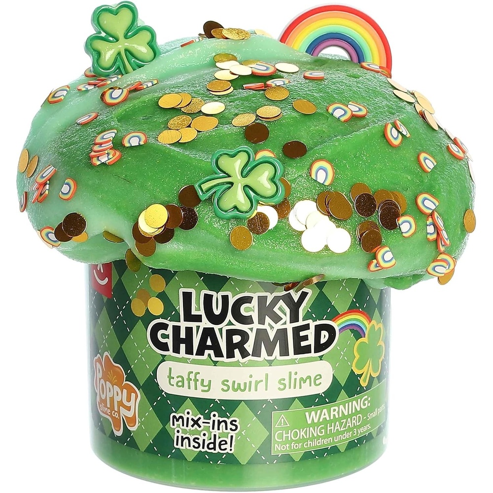 image:imageAurora Toys Gooey Poppy Slime Co Lucky Charmed Slime Toy  Sensory Play for Fun Playdates  for Kids 5 Years Adults and Parents  Green 113 oz