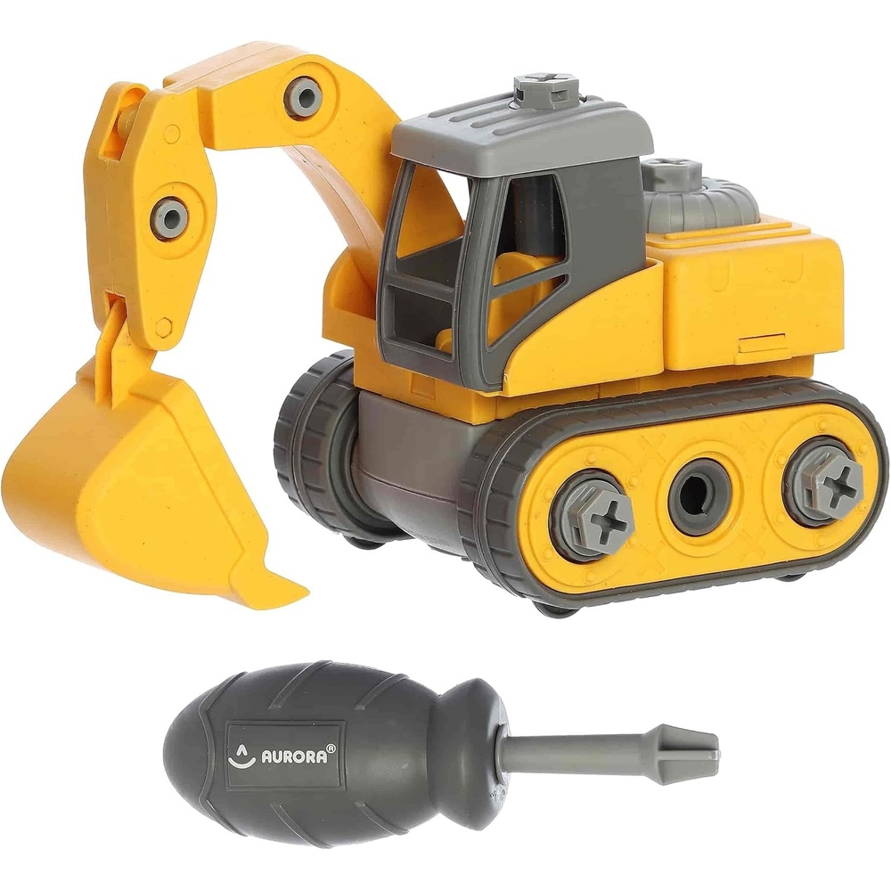 image:imageAurora Toys Versatile Wheatley TakeAPart Excavator Toy  Used to Create Exciting Storylines  for Play Time Creative Kids and Parents  Yellow 105 Inches