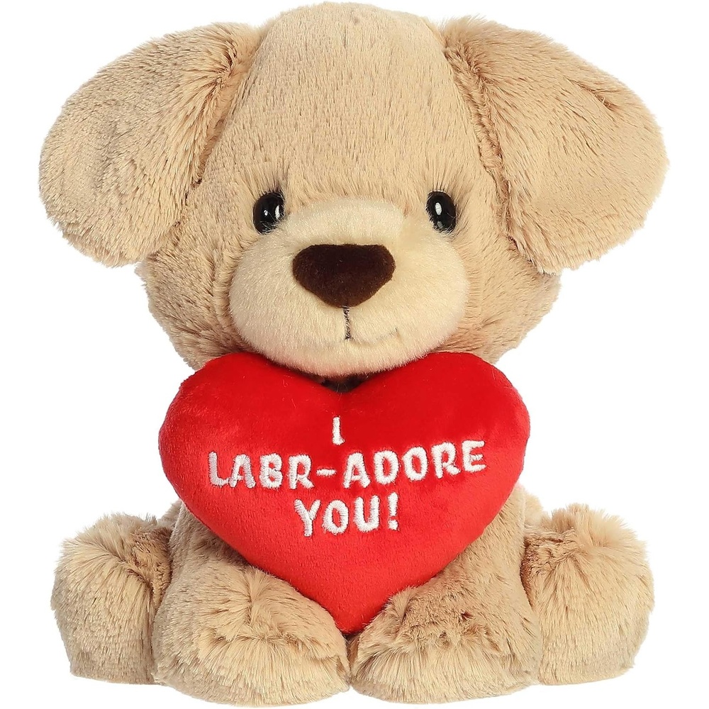 image:imageAurora Witty JUST Sayin I LabrAdore You Stuffed Animal  Expressive Characters for Decorative Charm  Quirky Birthday Gifts for Kids and Adults  Brown 75 Inches