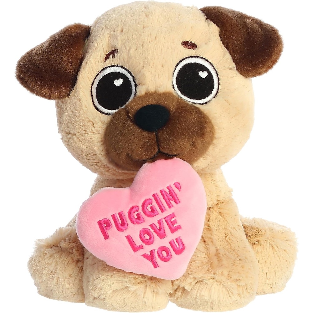 image:imageAurora Witty JUST Sayin Puggin Love You Stuffed Animal  Expressive Characters  Quirky Gift Ideas  Brown 85 Inches