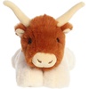 Aurora® Adorable Mini Flopsie™ Buck Longhorn Cow™ Stuffed Animal – Mini Companions Ready for Playful Adventures – for Kids All Ages, Toddlers, Adults, and Families – Brown 8 Inches