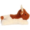 Aurora® Adorable Mini Flopsie™ Buck Longhorn Cow™ Stuffed Animal – Mini Companions Ready for Playful Adventures – for Kids All Ages, Toddlers, Adults, and Families – Brown 8 Inches