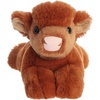 Aurora® Adorable Mini Flopsie™ Highland Cow Calf Stuffed Animal – Playful Ease – Timeless Companions – Brown 8 Inches