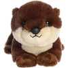 Aurora® Adorable Mini Flopsie™ River Otter Pup Stuffed Animal – Playful Ease – Timeless Companions – Brown 8 Inches