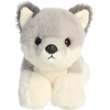 Aurora® Adorable Mini Flopsie™ Wolf Pup Stuffed Animal – Mini Companions Ready for Playful Adventures – for Kids All Ages, Toddlers, Adults, and Families – Gray 8 Inches