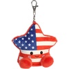 Aurora® Adorable Palm Pals™ Americana Star Clip-On – Fun Collectible Plush for Kids and Adult Collectors – Perfect for Decorating Rooms and Birthday Gifts – Multicolor 4 Inches