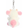 Aurora® Adorable Palm Pals™ Belle Strawberry Cow™ Clip-On- Fun Collectible Plush for Kids and Adult Collectors – Perfect for Backpacks and Birthday Gifts – White 4 Inches