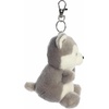 Aurora® Adorable Palm Pals™ Busky Husky™ Clip-On – Fun Collectible Plush for Kids and Adult Collectors – Perfect for Decorating Rooms and Birthday Gifts – Gray 4 Inches