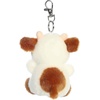 Aurora Adorable Palm Pals Caroline Brown Cow Clip-On – Fun Collectible Plush for Kids and Adult Collectors – Perfect for Decorating Rooms and Birthday Gifts – White 4 Inches