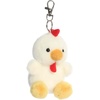 Aurora® Adorable Palm Pals™ Cooper Chicken™ Clip-On – Fun Collectible Plush for Kids and Adult Collectors – Perfect for Decorating Rooms and Birthday Gifts – White 4 Inches