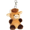 Aurora® Adorable Palm Pals™ Hubert Highland Cow™ Clip-On – Fun Collectible Plush for Kids and Adult Collectors – Perfect for Decorating Rooms and Birthday Gifts – Brown 4.5 Inches