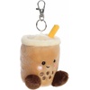 Aurora® Adorable Palm Pals™ Milky Tea Boba™ Clip-On – Fun Collectible Plush for Kids and Adult Collectors – Perfect for Decorating Rooms and Birthday Gifts – Brown 4 Inches