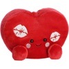 Aurora Adorable Palm Pals Party Sized Kimi Kisses Heart Stuffed Animal – Fun Seasonal Plush For Kids and Adult Collectors – Perfect for Decorating Rooms and Valentine’s Day – Red 8 Inches