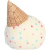 Aurora Adorable Palm Pals Party Sized Sprinkle Ice Cream Stuffed Animal – Fun Characters Now in Bigger Sizes – Perfect for Decorating Rooms and Birthday Gifts – White 7.5 Inches