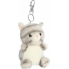 Aurora® Adorable Palm Pals™ Silver Kitty™ Clip-On- Fun Collectible Plush for Kids and Adult Collectors – Perfect for Backpacks and Birthday Gifts – Gray 4 Inches