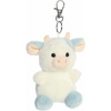 Aurora® Adorable Palm Pals™ Skyla Blueberry Cow™ Clip-On – Fun Collectible Plush for Kids and Adult Collectors – Perfect for Decorating Rooms and Birthday Gifts – Blue 4 Inches