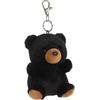 Aurora Adorable Palm Pals Sleepy Bear Clip-On – Fun Collectible Plush for Kids and Adult Collectors – Perfect for Decorating Rooms and Birthday Gifts – Black 4 Inches
