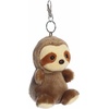 Aurora® Adorable Palm Pals™ Slomo Sloth™ Clip-On – Fun Collectible Plush for Kids and Adult Collectors – Perfect for Decorating Rooms and Birthday Gifts – Brown 4 Inches