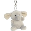 Aurora Adorable Palm Pals Stomps Elephant Clip-On – Fun Collectible Plush for Kids and Adult Collectors – Perfect for Decorating Rooms and Birthday Gifts – Gray 4 Inches