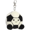 Aurora® Adorable Palm Pals™ Striker Soccerball™ Clip-On – Fun Collectible Plush for Kids and Adult Collectors – Perfect for Decorating Rooms and Birthday Gifts – White 4 Inches