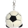 Aurora® Adorable Palm Pals™ Striker Soccerball™ Clip-On – Fun Collectible Plush for Kids and Adult Collectors – Perfect for Decorating Rooms and Birthday Gifts – White 4 Inches