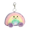 Aurora® Adorable Palm Pals™ Vivi Rainbow™ Clip-On – Fun Collectible Plush For Kids and Adult Collectors – Perfect for Decorating Rooms and Birthday Gifts – Multicolor 4.5 Inches